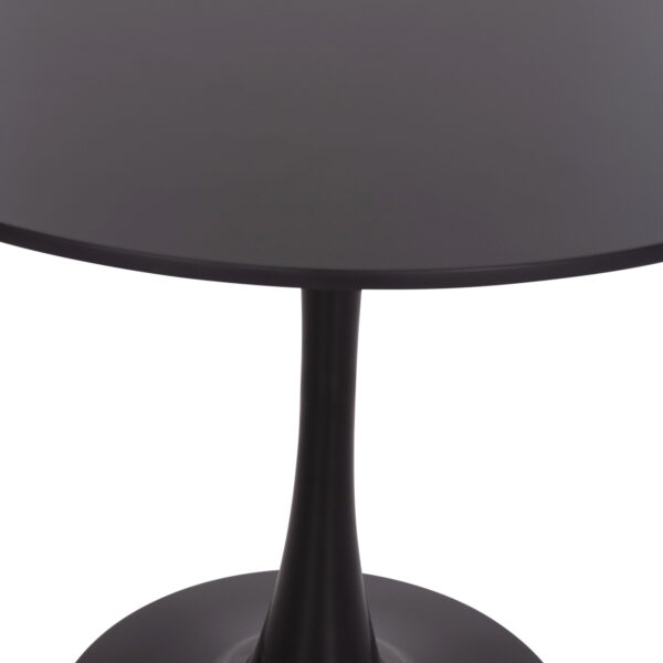 ΤΡΑΠΕΖΙ ΣΤΡΟΓΓΥΛΟ BROLIN HM18141.02 MDF TOP-ΒΑΣΗ ΜΕΤΑΛΛΙΚΗ--ΜΑΥΡΟ Φ90x73Υεκ (x1) - Image 9
