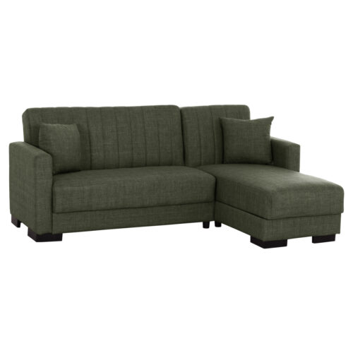 ΚΑΝΑΠΕΣ ΚΡΕΒΑΤΙ GHUFRAN ΓΩΝΙΑ ΑΝΑΣΤΡΕΨΙΜΗ DARK OLIVE ΜΕ ΑΠΟΘΗΚΕΤΙΚΟ ΧΩΡΟ HM3244.05 202x140x78Yεκ. (x1)