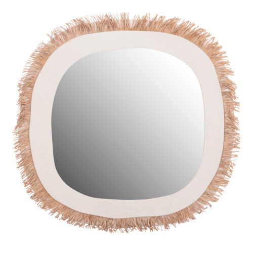 ΚΑΘΡΕΠΤΗΣ ΤΟΙΧΟΥ ΣΕΙΡΑ SANTORINI HM4527 MDF ΥΠΟΛΕΥΚΟ-ΔΙΑΚΟΣΜΗΣΗ ΣΕ ΜΠΕΖ 78x1,8x78Υεκ. (x1)