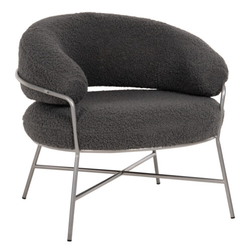 ΠΟΛΥΘΡΟΝΑ TRUDI HM8639.21 ΑΠΟ ΜΠΟΥΚΛΕ ΓΚΡΙ ΜΕ ΑΣΗΜΙ ΜΕΤΑΛΛΙΚΟ ΣΚΕΛΕΤΟ 84x79x76Υ εκ. (x1)