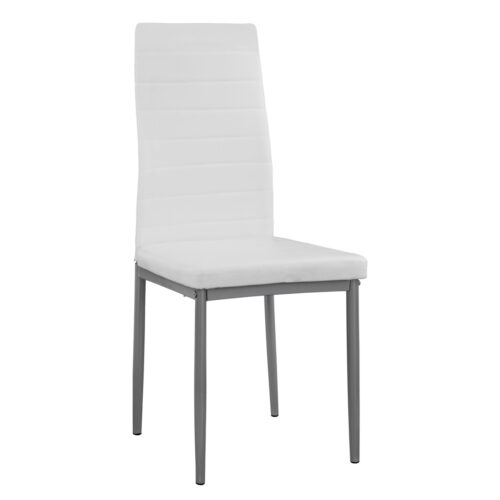 ΚΑΡΕΚΛΑ ΜΕΤΑΛΛΙΚΗ LADY HM0037.11 ΛΕΥΚΟ PU ΜΕΤΑΛΛΙΚΟ ΣΚΕΛΕΤΟ K/D 40x48x95Y εκ. (x4)