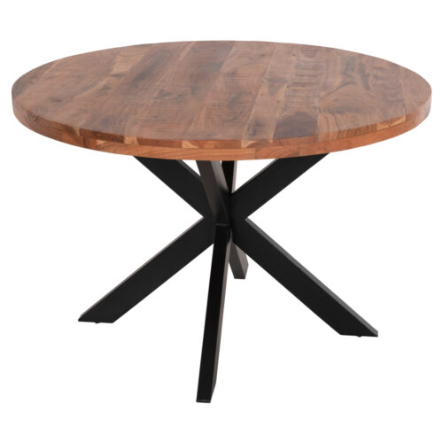 ΤΡΑΠΕΖΙ ΣΤΡΟΓΓΥΛΟ MONTANA SUPERIOR HM9903 4εκ.ΠΑΧΟΣ ΜΑΣΙΦ ΞΥΛΟ ΑΚΑΚΙΑΣ Φ120Χ77Υεκ (x1)