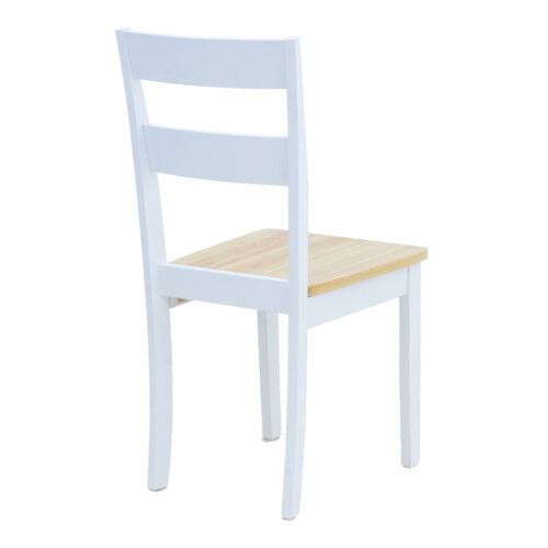 Καρέκλα York pakoworld σε λευκή-φυσική απόχρωση 39.5x47.5x89εκ (x2)