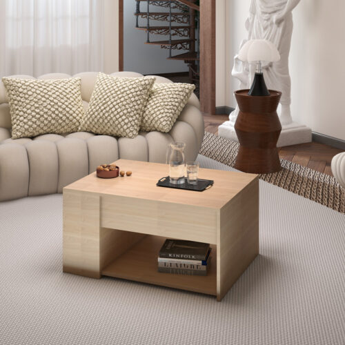 Τραπέζι σαλονιού Aravis pakoworld πολυμορφικό σε φυσική απόχρωση 80x60x42εκ (x1)