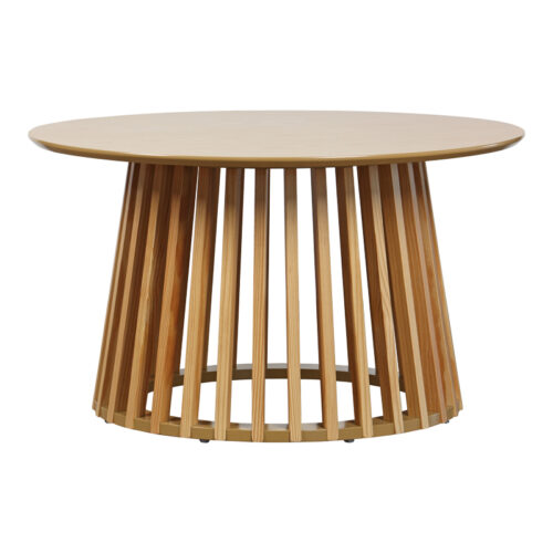 Τραπέζι σαλονιού Domonic pakoworld mdf/pw σε φυσική απόχρωση Φ80x45εκ (x1)