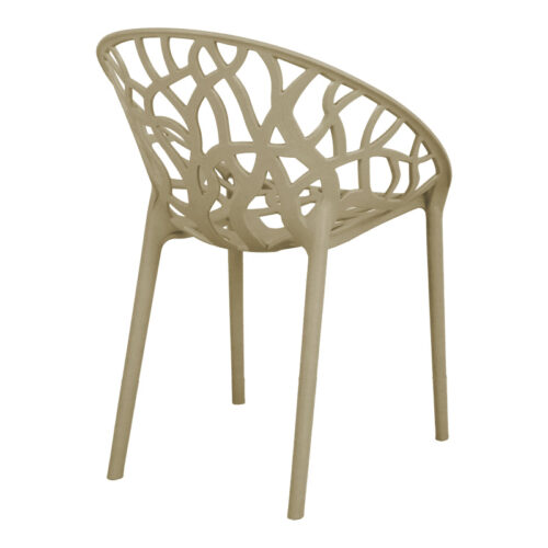 Πολυθρόνα Daren pakoworld pp σε cappuccino απόχρωση 59x60x79,5εκ (x1)