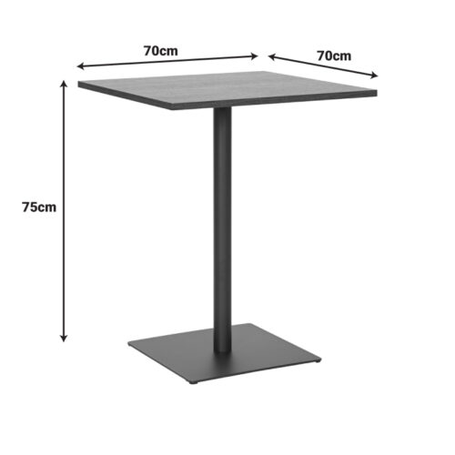 Τραπέζι Nerobian pakoworld mdf σε καρυδί απόχρωση 70x70x75εκ (x1)