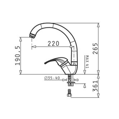 Μπαταρία κουζίνας 3580 χρωμίου Folk (x1)