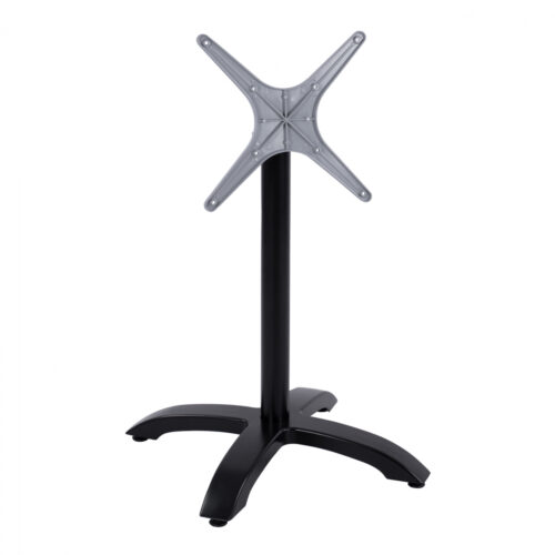 ΒΑΣΗ ΑΛΟΥΜΙΝΙΟΥ ΠΤΥΣΣΟΜΕΝΗ HM469.01 ΜΑΥΡΟ ΜΑΤ 66Χ66Χ72Υεκ. ΜΕ ΣΤΑΥΡΟ 48Χ48εκ. (x1)