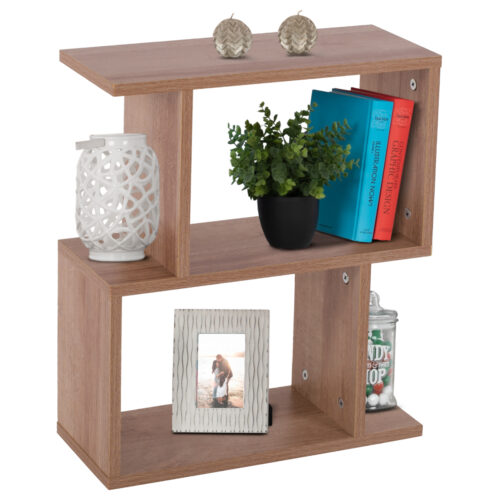 ΒΟΗΘΗΤΙΚΟ ΤΡΑΠΕΖΙ ΜΕ ΡΑΦΙΑ AMABELLA ΜΕΛΑΜΙΝΗΣ ΦΥΣΙΚΟ HM8956.11 45x17x52Υεκ. (x1)