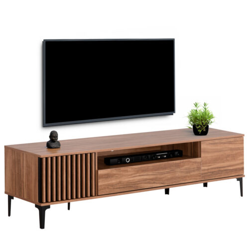 ΕΠΙΠΛΟ ΤΗΛΕΟΡΑΣΗΣ ΣΕΙΡΑ HARRY HM18008.01 ΜΕΛΑΜΙΝΗ ΦΥΣΙΚΟ ΞΥΛΟΥ-ΜΑΥΡΟ 200x40x47,5Υεκ. (x1)