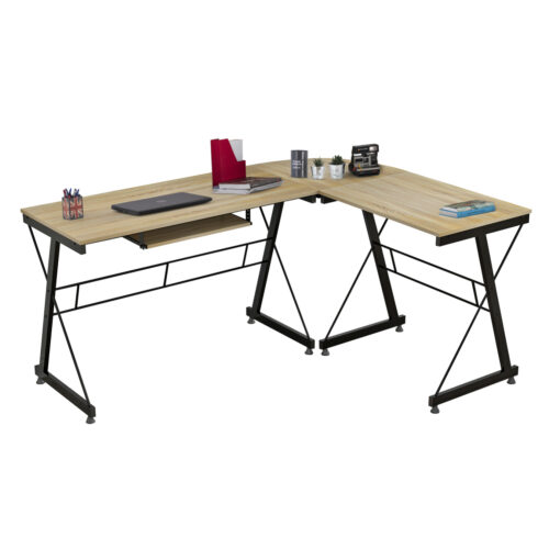 ΓΩΝΙΑΚΟ ΓΡΑΦΕΙΟ SONAMA ΕΠΙΦΑΝΕΙΑ ΜΕ ΜΕΤΑΛΛΙΚΟ ΣΚΕΛΕΤΟ HM2127.01 158Χ120Χ74εκ. (x1)