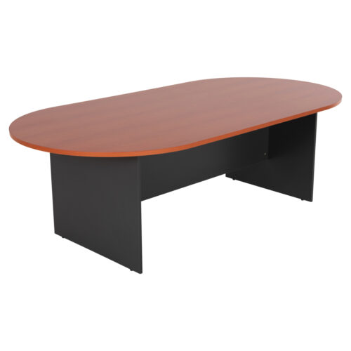 ΓΡΑΦΕΙΟ ΣΥΝΕΔΡΙΑΣΕΩΝ ΟΒΑΛ SIENNA HM2134.03 ΑΝΘΡΑΚΙ ΜΕΛΑΜΙΝΗ-TOP ΚΕΡΑΣΙ 240x120x75Υεκ (x1)