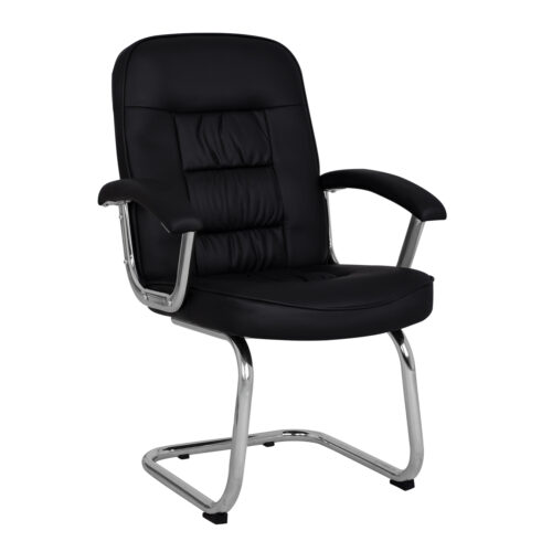 ΚΑΡΕΚΛΑ ΣΥΝΕΡΓΑΣΙΑΣ AMBREY HM1114 ΜΕ ΜΑΥΡΟ PU ΜΕ ΒΑΣΗ ΧΡΩΜΙΟΥ 61.5x62x98 cm. (x2)