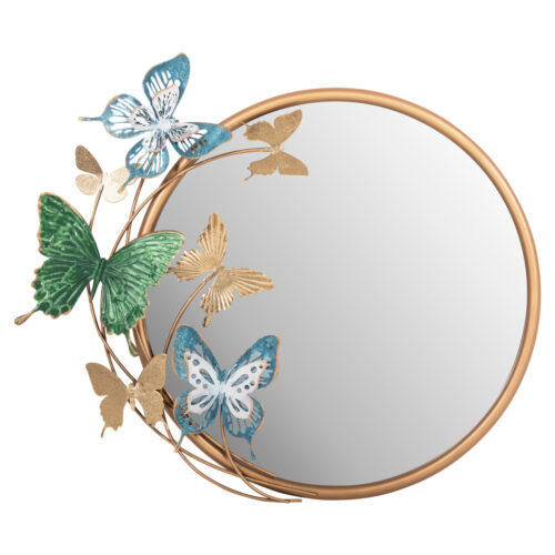 ΚΑΘΡΕΠΤΗΣ ΤΟΙΧΟΥ ΣΤΡΟΓΓΥΛΟΣ ΗΜ4213 ΜΕΤΑΛΛΟ ΣΕ ΧΡΥΣΟ-ΠΡΑΣΙΝΟ-ΜΠΛΕ 62x6,5x56Yεκ. (x1)