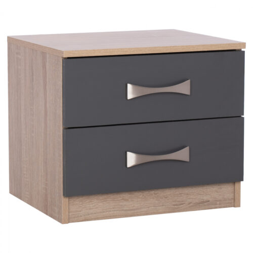 ΚΟΜΟΔΙΝΟ ΜΕΛΑΜΙΝΗΣ ASHLYN 2 ΣΥΡΤΑΡΙΑ & ΧΕΡΟΥΛΙΑ SONAMA-ΓΚΡΙ 48x40,5x42Yεκ.HM2235.04 (x1)