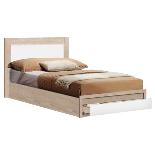 ΚΡΕΒΑΤΙ MELANY HM346 ΜΕ 1ΣΥΡΤΑΡΙ SONAMA-ΛΕΥΚΟ 90Χ190 (x1)