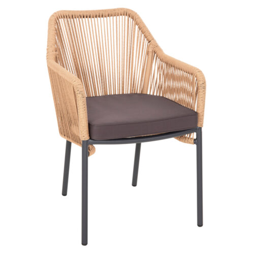 ΠΟΛΥΘΡΟΝΑ ΑΛΟΥΜΙΝΙΟΥ LOKKI HM5855.02 ΑΝΘΡΑΚΙ ΜΕ ΣΧΟΙΝΙ WICKER PE 56x66x82Υ εκ. (x1)