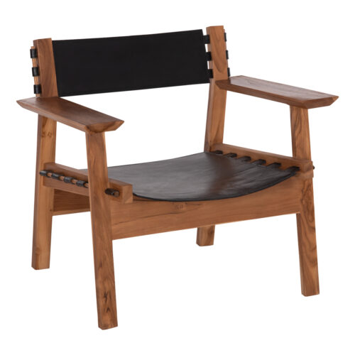 ΠΟΛΥΘΡΟΝΑ KONNA HM9928.01 TEAK ΞΥΛΟ ΣΕ ΦΥΣΙΚΟ-ΔΕΡΜΑ ΑΓΕΛΑΔΟΣ ΣΕ ΜΑΥΡΟ 80x64x73Υεκ. (x1)