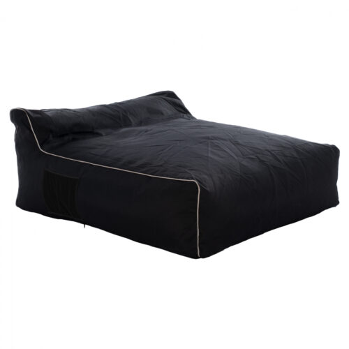 ΠΟΥΦ YAMIN ΔΥΟ ΑΤΟΜΩΝ ΜΕ TEXTILENE 600gr/m2 2X1 ΜΑΥΡΟ ΚΑΙ ΛΕΥΚΟ ΡΕΛΙ HM5773.12 140x140x40-60Υ εκ. (x1)