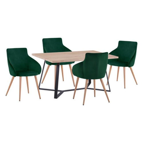 ΣΕΤ ΤΡΑΠΕΖΑΡΙΑΣ HM11182 5ΤΜΧ ΤΡΑΠΕΖΙ ALDWIN MDF & ΚΑΡΕΚΛΕΣ IVY ΚΥΠΑΡΙΣΣΙ ΒΕΛΟΥΔΟ (x1)