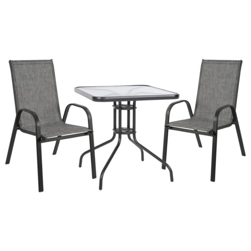 ΣΕΤ ΤΡΑΠΕΖΑΡΙΑΣ ΜΕΤΑΛΛΙΚΗ 3ΤΜΧ ΜΕ 2 ΚΑΡΕΚΛΕΣ & 1 ΤΡΑΠΕΖΙ 70Χ70 HM5185.01 (x1)