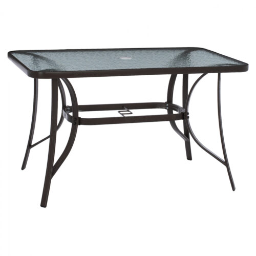 ΤΡΑΠΕΖΙ BRAVO ΜΕΤΑΛΛΙΚΟ ΚΑΦΕ ΓΥΑΛ.ΕΠΙΦΑΝΕΙΑ ΜΕ ΤΡΥΠΑ ΟΜΠΡΕΛΑΣ 120Χ70Χ72Υεκ.HM5021.12 (x1)