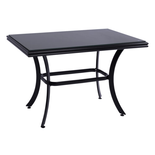 ΤΡΑΠΕΖΙ ΑΛΟΥΜΙΝΙΟΥ JAXEN HM5533.02 ΜΑΥΡΟ-ΓΥΑΛΙ ΑΣΦΑΛΕΙΑΣ&TEXTILENE 120x70x78Υεκ (x1)