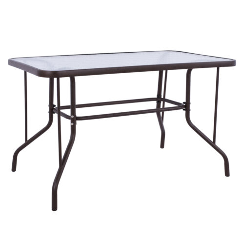 ΤΡΑΠΕΖΙ ADAM HM5020.02 ΜΕΤΑΛΛΙΚΟ ΚΑΦΕ ΜΕ ΓΥΑΛΙΝΗ ΕΠΙΦΑΝΕΙΑ 110Χ60Χ71Υεκ. (x1)