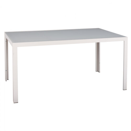 ΤΡΑΠΕΖΙ ΜΕΤΑΛΛΙΚΟ OFER ΟΡΘΟΓΩΝΙΟ ΛΕΥΚΟ ΠΑΓΟΥ ΜΕ ΓΥΑΛΙ HM5767.03 150X90Χ75Υ εκ. (x1)