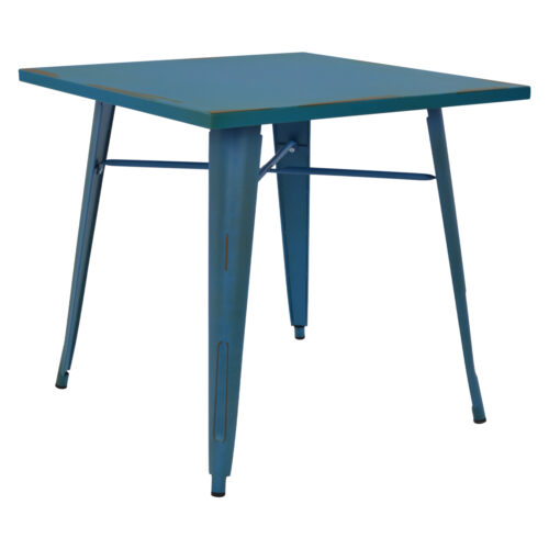 ΤΡΑΠΕΖΙ ΜΕΤΑΛΛΙΚΟ ΣΕ ΧΡΩΜΑ ΜΠΛΕ ΠΑΤΙΝΑ HM0608.88 80X80X76 (x1)