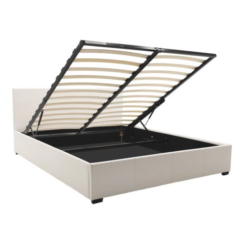 Κρεβάτι Norse pakoworld pu λευκό με αποθηκευτικό χώρο 160x200εκ (x1)