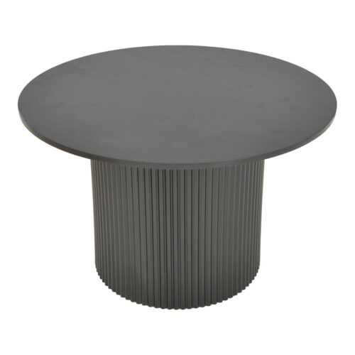 Τραπέζι Karulo pakoworld mdf σε μαύρη απόχρωση Φ120x76εκ (x1)