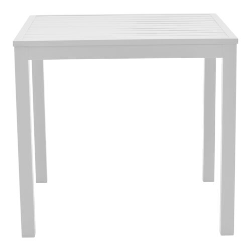 Τραπέζι Kliton pakoworld αλουμινίου λευκό 80x80x74εκ (x1)