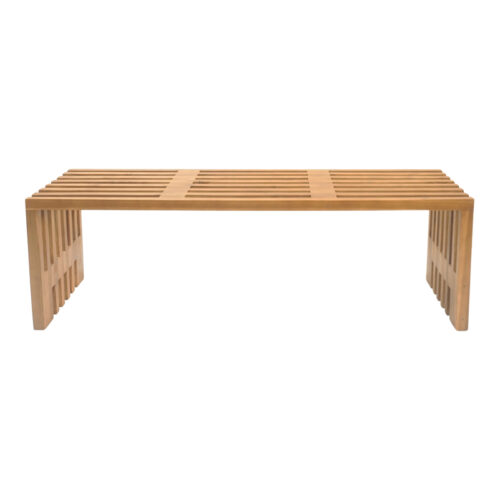 Παγκάκι Zen pakoworld teak ξύλο σε φυσική απόχρωση 140x35x48εκ (x1)