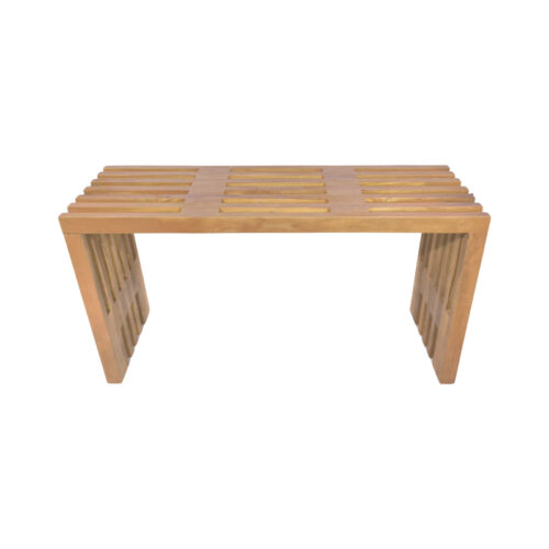 Παγκάκι Zen pakoworld teak ξύλο σε φυσική απόχρωση 90x30x48εκ (x1)