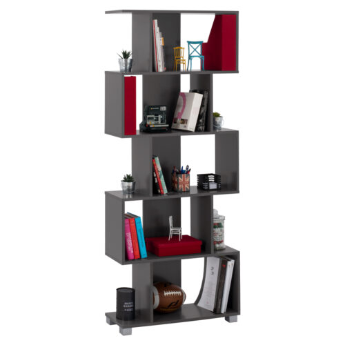 ΒΙΒΛΙΟΘΗΚΗ ΜΕΛΑΜΙΝΗΣ HM2385.10 ΓΚΡΙ 70x25x177Υ εκ. (x1)