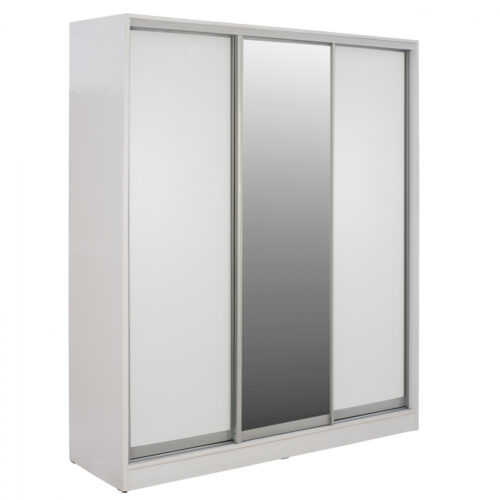 ΝΤΟΥΛΑΠΑ ΣΥΡΟΜΕΝΗ ADLER ΜΕΛΑΜΙΝΗΣ ΛΕΥΚΗ ΜΕ ΚΑΘΡΕΦΤΗ 3ΦΥΛΛΗ HM2461.03  183x60x220 εκ. (x1)