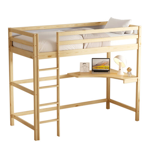 ΠΑΙΔΙΚΟ ΚΡΕΒΑΤΙ ΚΟΥΚΕΤΑ ΜΕ ΓΡΑΦΕΙΟ AKRON HM702.01 ΞΥΛΟ ΠΕΥΚΟΥ ΦΥΣΙΚΟ-ΣΤΡΩΜΑ 90x190εκ (x1)