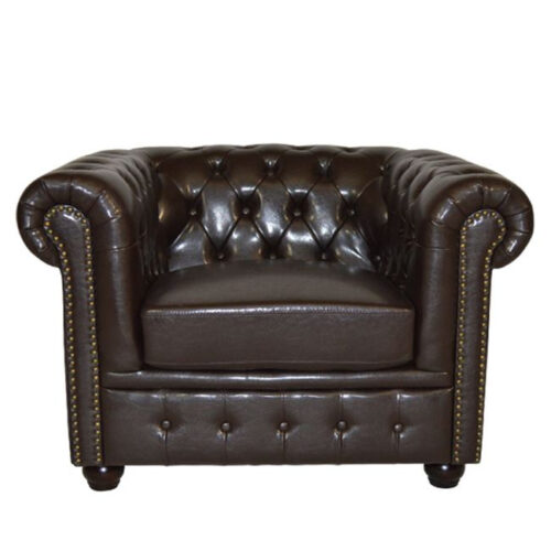 ΠΟΛΥΘΡΟΝΑ T.CHESTERFIELD POLINA HM3011.01 PU ΣΚΟΥΡΟ ΚΑΦΕ 110x90x73Yεκ. (x1)