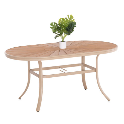 ΤΡΑΠΕΖΙ ΕΞΩΤ.ΧΩΡΟΥ TELAMO HM6288.04 ΑΛΟΥΜΙΝΙΟ ΣΑΜΠΑΝΙ & POLYWOOD 160X90Χ73.5Υεκ. (x1)