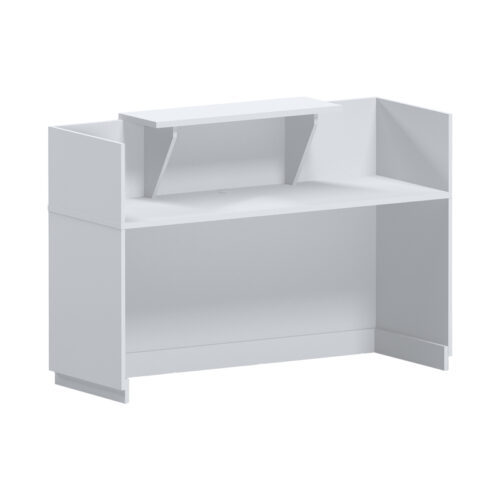 Γραφείο reception Lotus pakoworld σε λευκή απόχρωση 140x70x110εκ (x1)