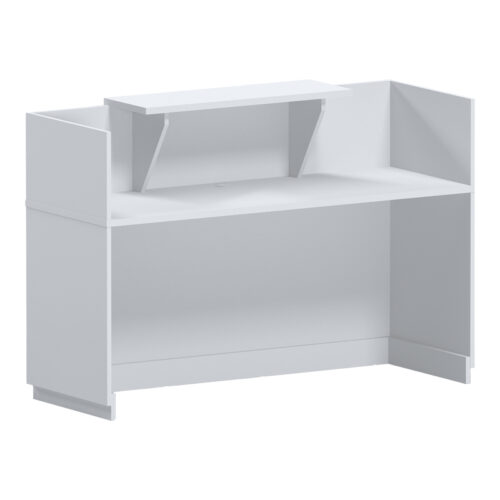 Γραφείο reception Lotus pakoworld σε λευκή απόχρωση 180x70x110εκ (x1)
