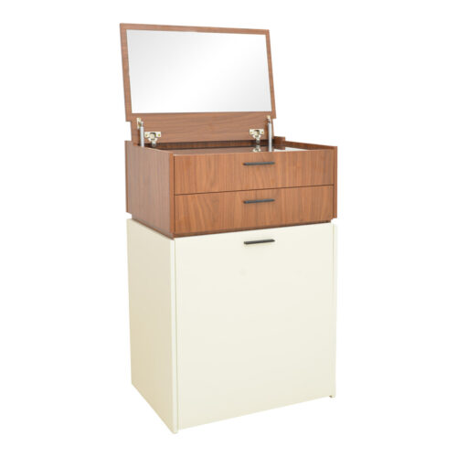 Τουαλέτα κρεβατοκάμαρας Sonlen pakoworld σε καρυδί-κρεμ απόχρωση 60x45x130εκ (x1)