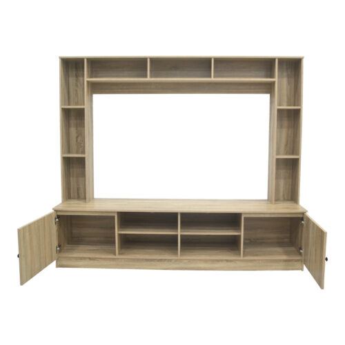 Σύνθετο σαλονιού Ambera pakoworld σε sonoma απόχρωση 200x40x171.5εκ (x1)