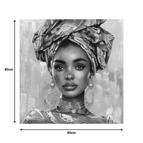 Πίνακας σε καμβά Turban 3D Inart 80x3x80εκ (x1)