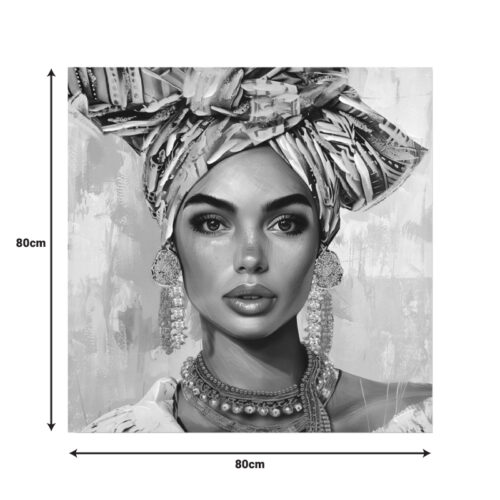 Πίνακας σε καμβά Turban Ι 3D Inart 80x3x80εκ (x1)