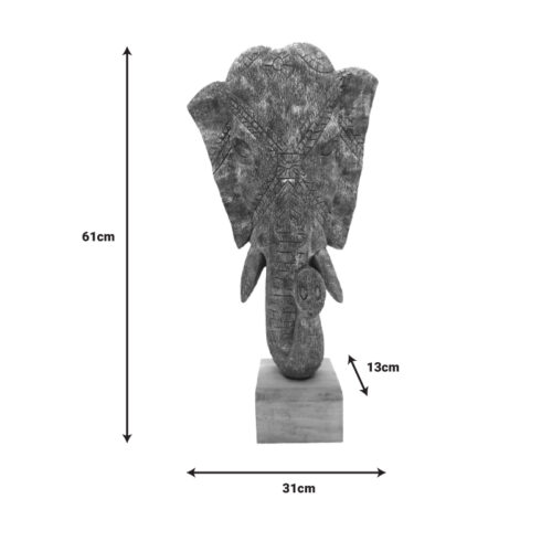 Επιτραπέζιο διακοσμητικό ελέφαντας Zap Inart χρυσό μάνγκο ξύλο 31x13x61εκ (x1)