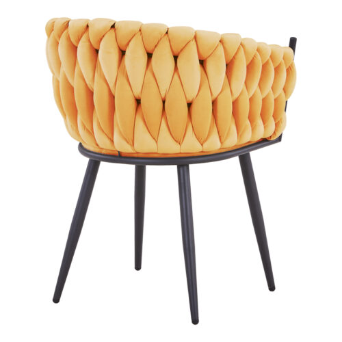 Πολυθρόνα Vivian pakoworld κίτρινο βελούδο-πόδι μαύρο μέταλλο 61x55x80εκ (x2)