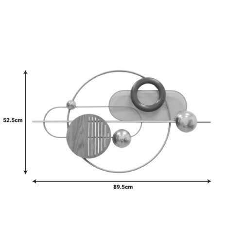 Διακοσμητικό τοίχου Lupus Inart μέταλλο σε χρυσή-κεφέ απόχρωση 89.5x52.5x6εκ (x1)